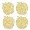 Big Dot of Happiness Gold Glitter Apple - No-Mess Real Gold Glitter Cut-Outs - New Year Confetti - Set of 24